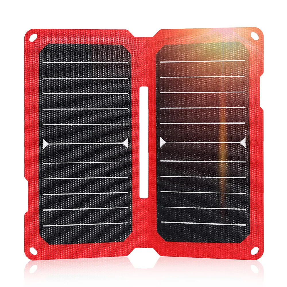 

Portable ETFE 14W foldable solar panel charger with Waterproof Sun Power Charger Dual USB Ports, Black,camo,red,green,yellow,golden