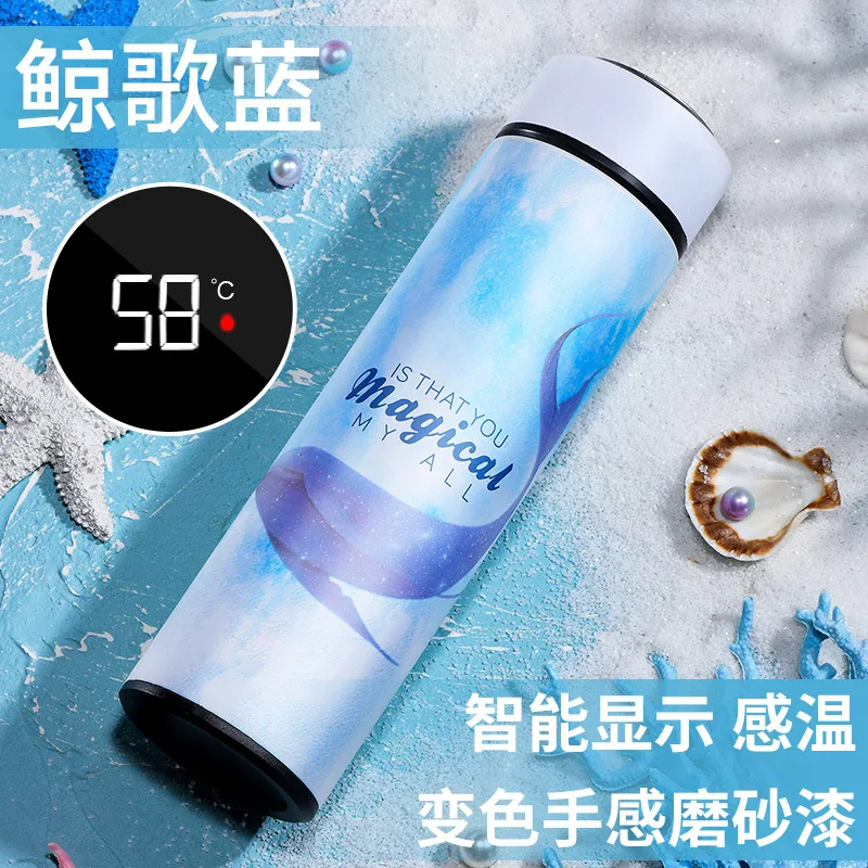 

Customized Beautiful Stainless Steel Water bottle with Led Temperature Display Colorful Bottle Body, White,black,red,pink,blue,gold,green