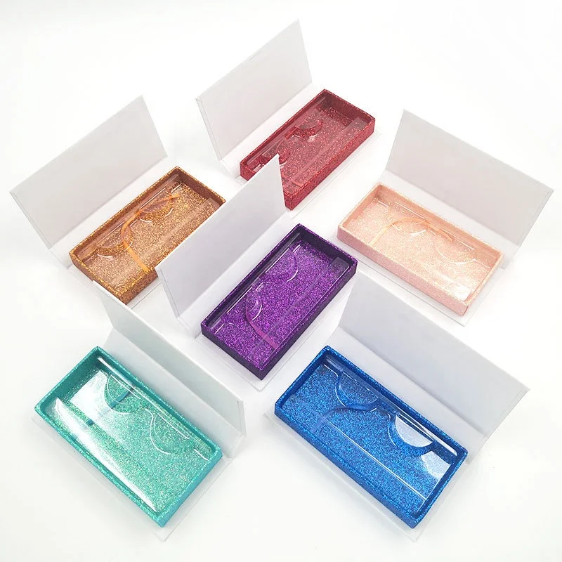 

Customized logo white lashbox wholesale empty package for mink lashes magnetic eyelash white packaging box