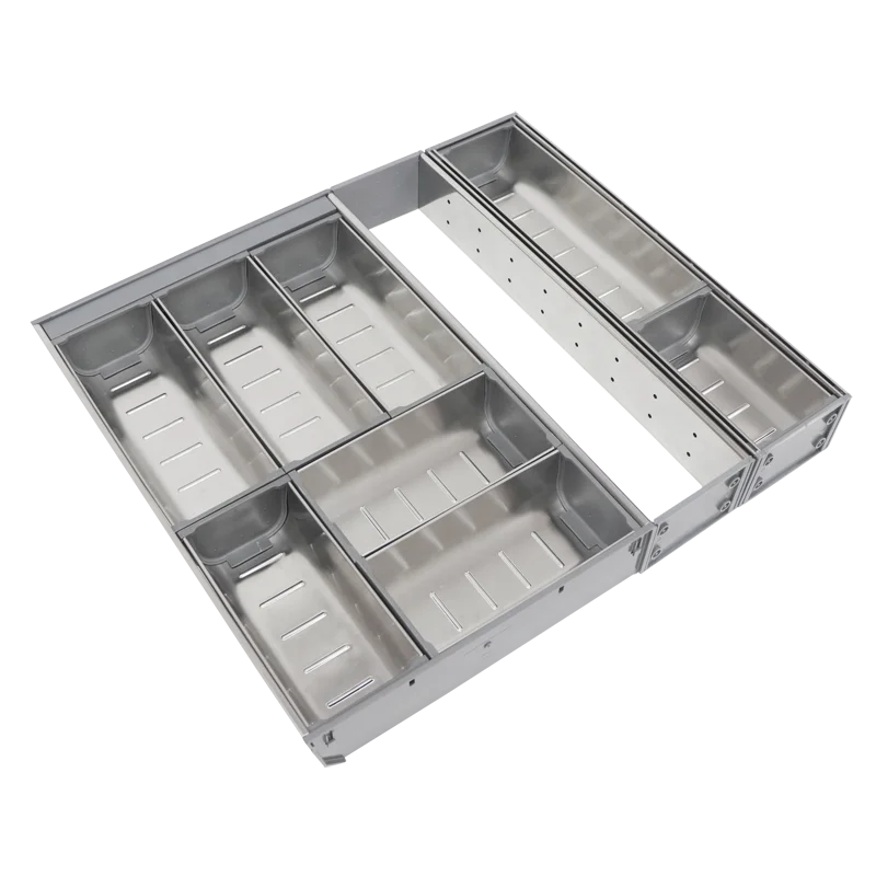 

Wholesale Stainless Steel Cutlery Tray of 9-Compartments of Tableware Spoon And Fork Silverware Flatware Set JH-450E, Silver