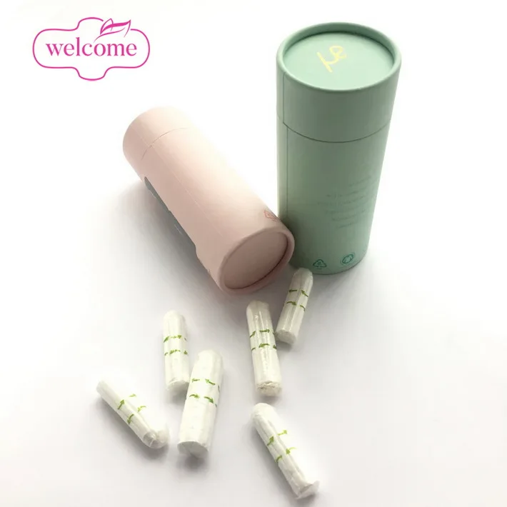 

Private Label GOTS Certified Organic Cotton Tampon Comfort Silk Touch Feminine Hygiene Natural Tampons