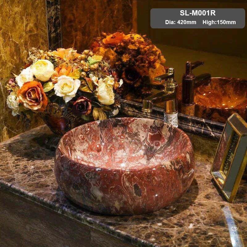 Chaozhou Tarpul America Oval Marble Bathroom Basin Sink