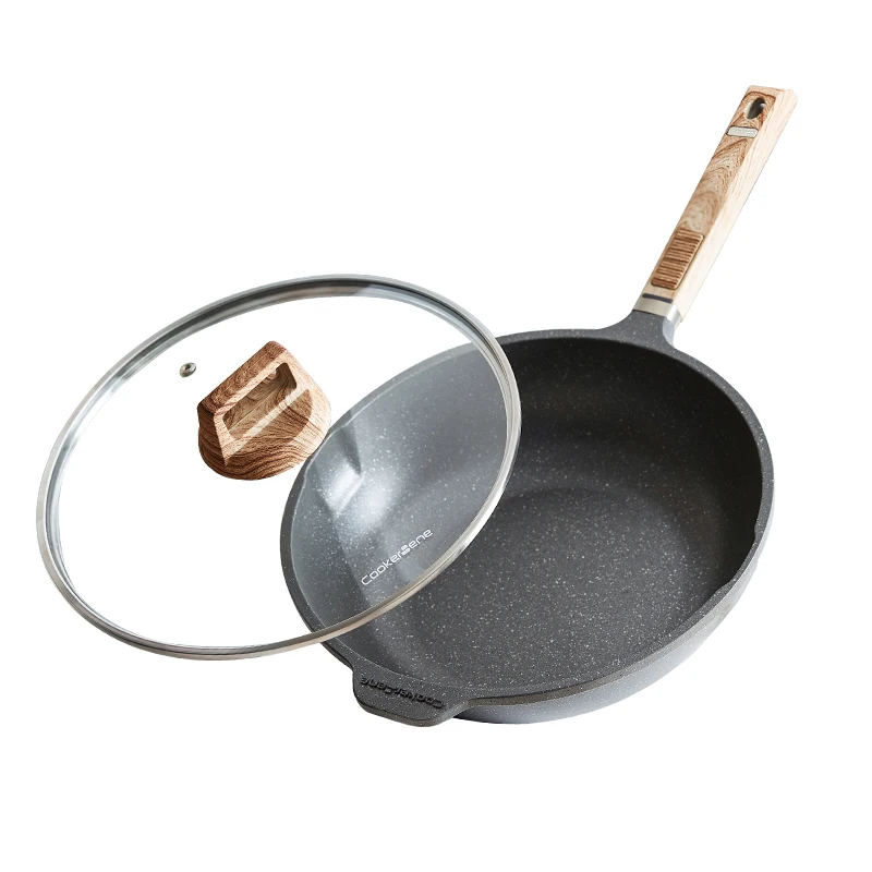 

24cm Long Handle High Quality Aluminum Alloy Non Stick Wok Cooking Pots and Pans Frying Pan Set Cookware