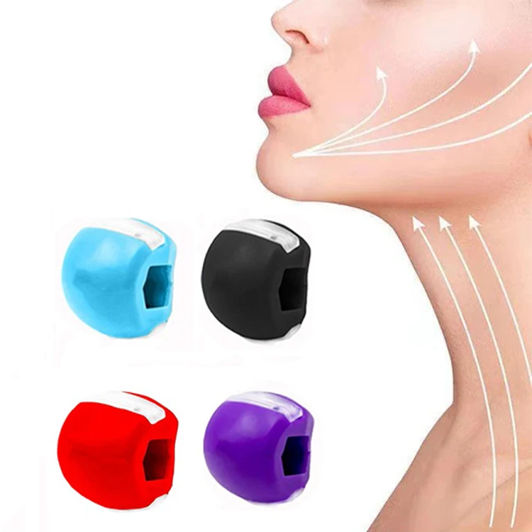 

2022Silicone Face and Neck Facial Jawline Jaw Line Mouth Muscles Trainer Fitness Muscle Neck Jawline Chew Exercise Ball, Multi color