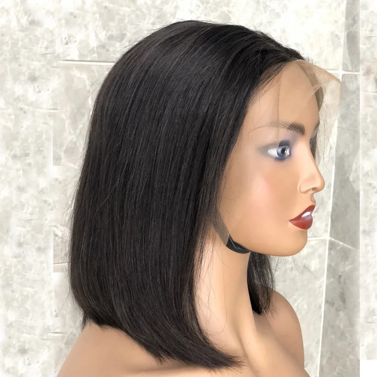 

Hot Beauty 13x4 Lace Frontal Wholesale Peruvian Bob Wigs Glueless Lace Front Pixie Straight Human Hair Wig Short Bob Wig