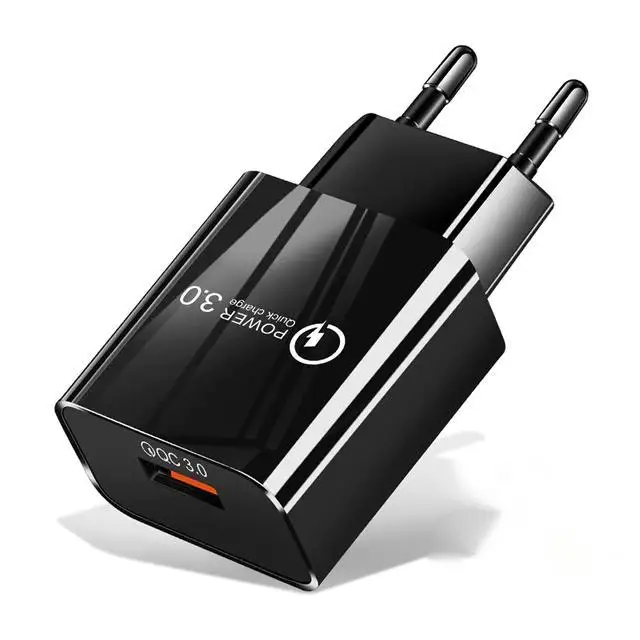 

Universal QC3.0 Fast Charger 18W Batteries Portable Mobile Phone Chargers, White/black/oem