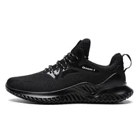 

breathable insole wear-resisting and anti slip outsole mesh upper black men sport shoes running sneakers gym tainers