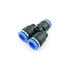 TPY series plastic Y tee branch variable diameter pneumatic element tube fitting