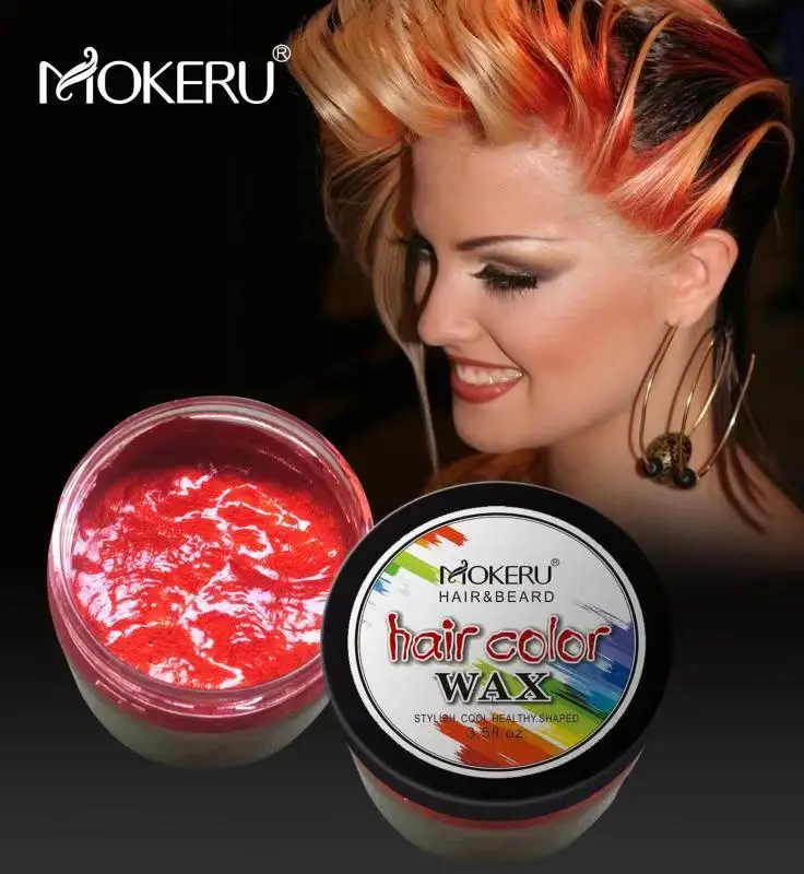 Mokeru Temporary Hair Clay For Styling Colour Pomade Edge Cream Professional Hair And Beard Dye