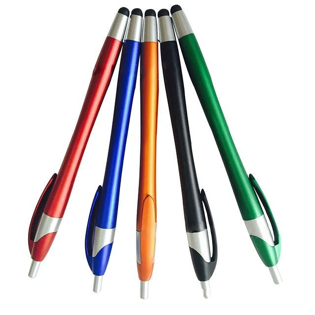 

Hot selling colorful promotional gift ballpoint stylus pen touchscreen pen