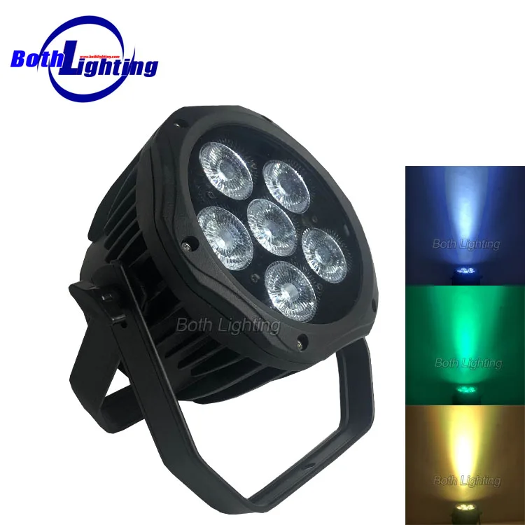 battery powered led par can 6*18w RGBWA+UV 6in1 wireless dmx led par light waterproof