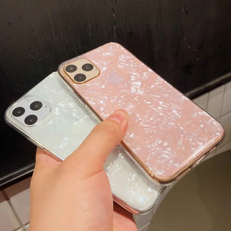 

Glitter Shell Pattern Sparkle Bling Crystal Clear Soft TPU Case For iPhone SE X XR XS 11 Pro Max 8 7 6 6s Plus Silicone Cover