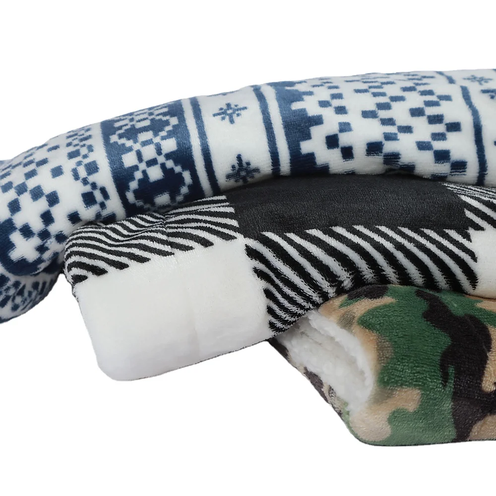 

OEM Printed Polar Plush Flannel Fleece Christmas Sherpa Throw Blanket