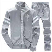 

Wholesale Blank Hoodie Men's Casual Sport Winter Jacket Varsity Training Tracksuit Jacket and Panty a Pair of Set