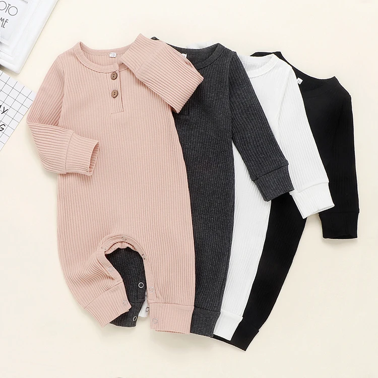

Hot sale 2021autumn organic cotton Unisex long sleeve kids children sleeping night suits kids newborn romper baby clothes