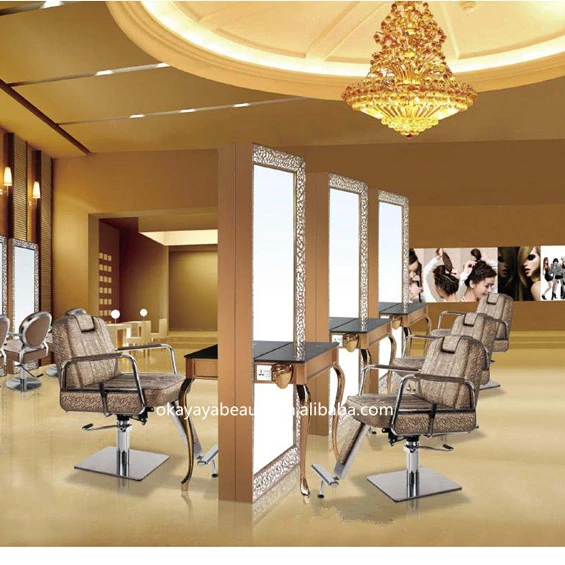 

modern hair salon station styling led mirror stainless steel salon furniture decorative mirrors, Diverse optional