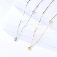 

Minimalist Jewelries 925 sliver 18K gold plated Rhodium plated Zircon Cross necklaces for womens