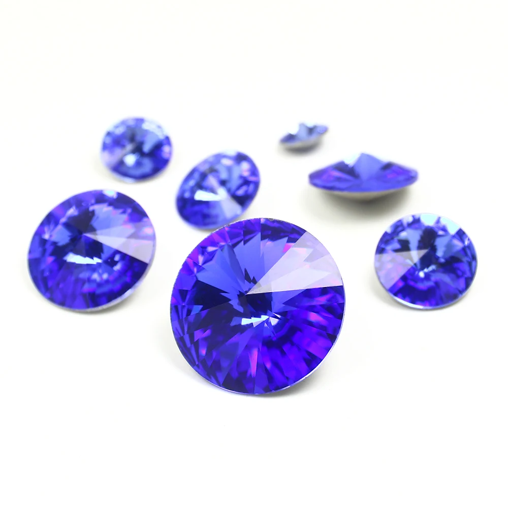 

Series Color Crystals Rivoli Shape Point Back Fancy Stones Glass Rhinestones for Jewelry Making