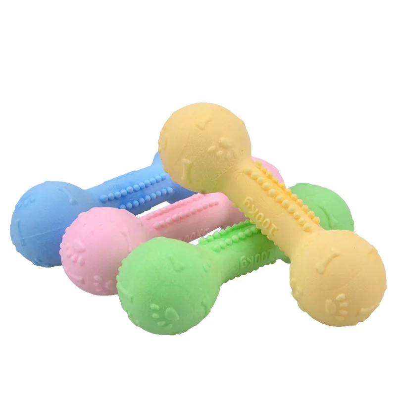 

Pet Toys Milk Scent Molar Barbell Dog Toys Bulk Chew Dog Bone Toy