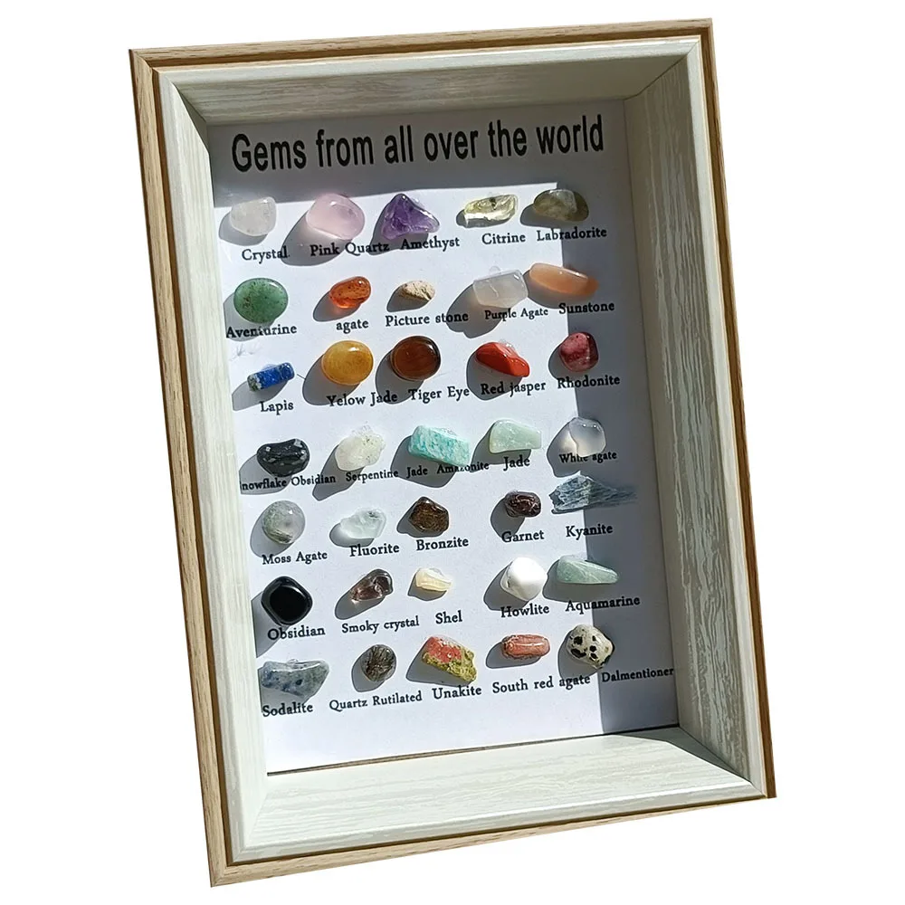 

Natural irregular crystal Decor Specimen Decorative Frames Frame Decoration Gem And Mineral Cases Minerales Stones