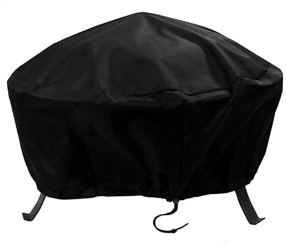 

Round Fire Pit Cover Fits 22/30/32 Inch Round Fire Pit Heavy Duty and Waterproof for All-Season Protection Firepit cover 30'', Black