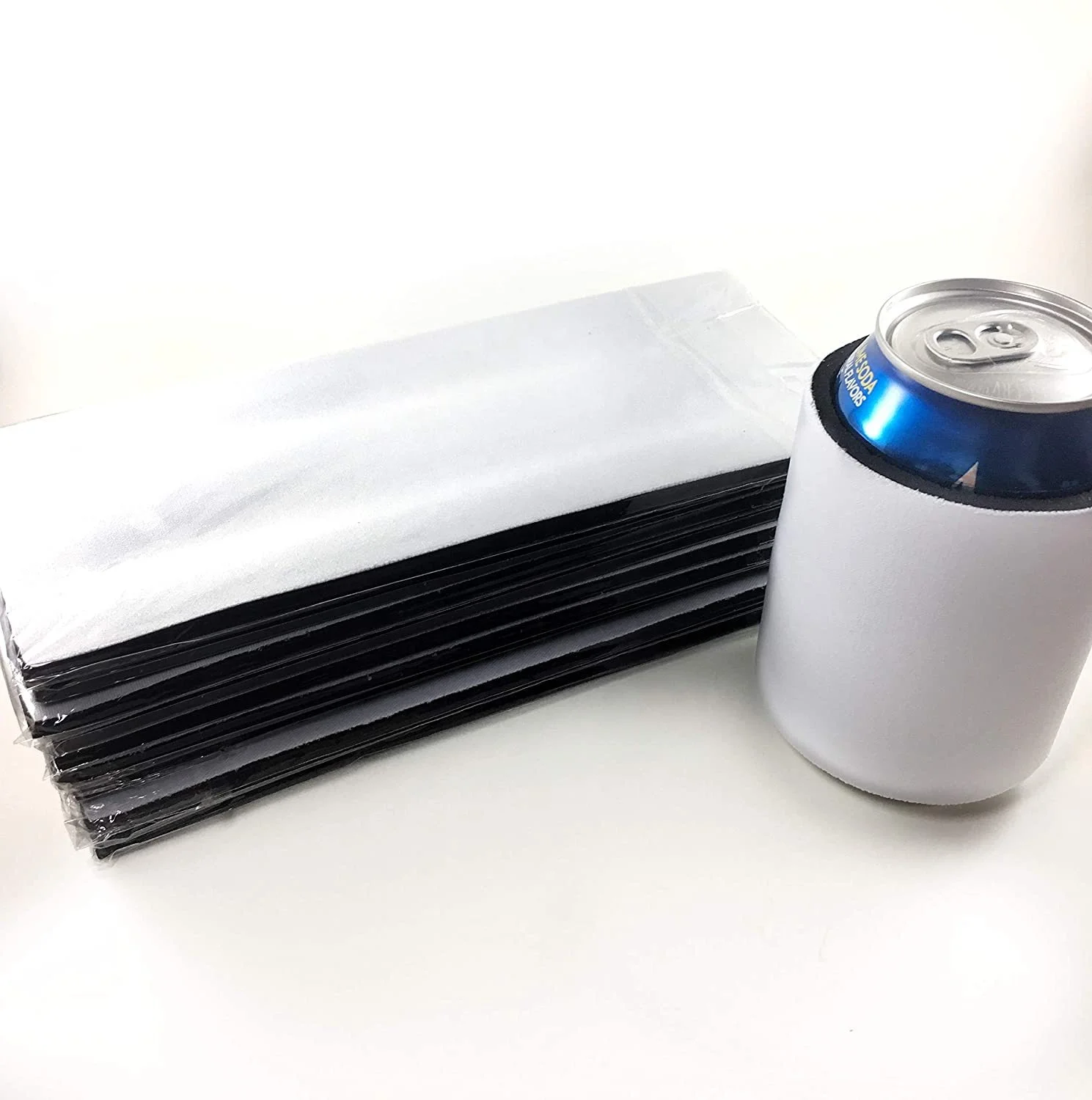 

RTS Custom Logo Blank Insulated Neoprene Pat Ring Spring cup Set Magnet Beer Drink Bottle Elastic Can Cooler Holder
