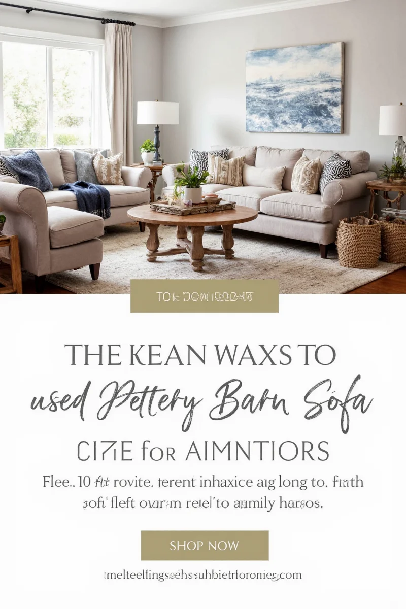 Family-friendly throw pillows on a Pottery Barn sofa