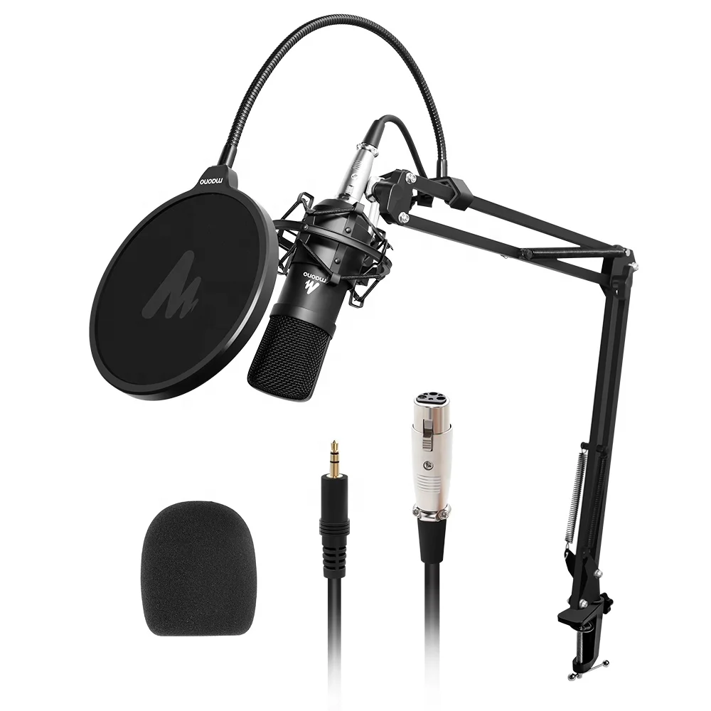 

MAONO Top Quality All Metal Voice Recording Podcasting Microphones Kit With Shouck Mount Studio Condenser Mic Gaming microphone