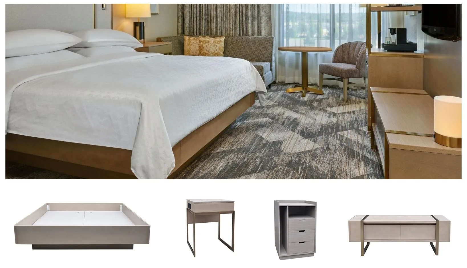 
Hotel fixing wooden wall panel hotel furniture 