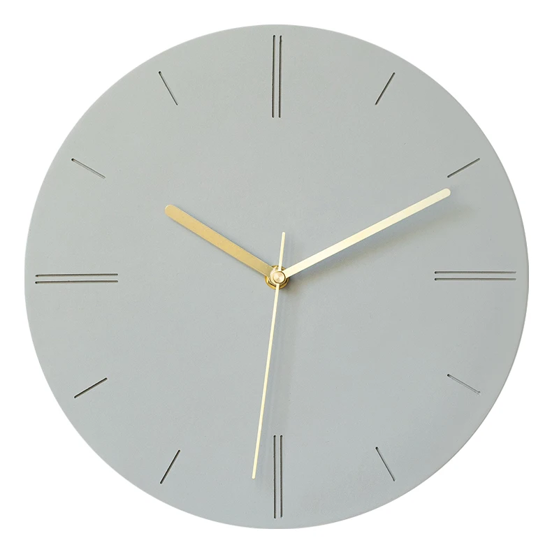 

11.4 Inches Round Grey Modern Concrete Wall Clock For Home Decoration, Grey,blue,white,black etc.