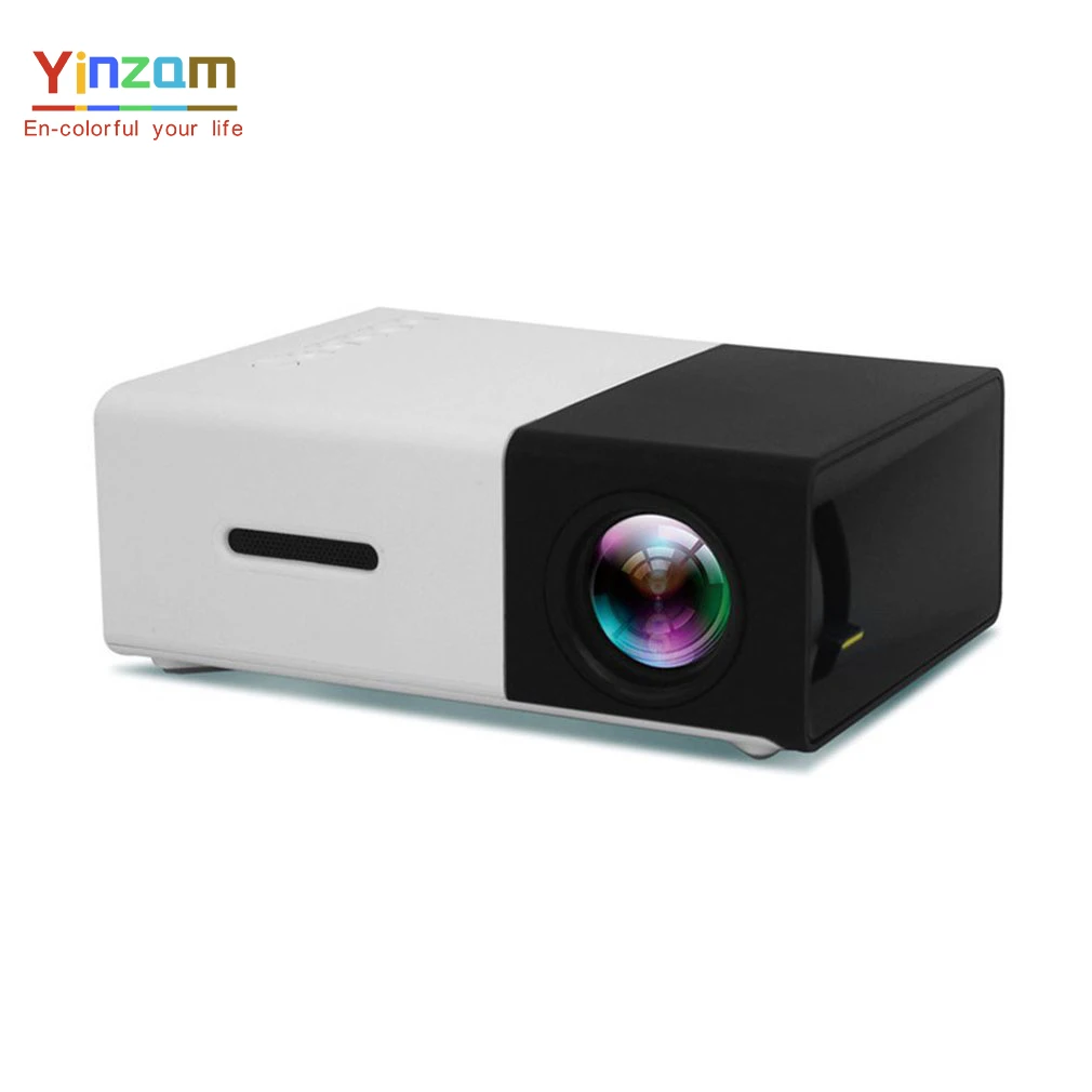 

Yinzam Cheap Mini Video Projector, 1080P Video Projector Cheapest with LED USB HD SD 1000 Lumens 3D HD Smartphone Proyector