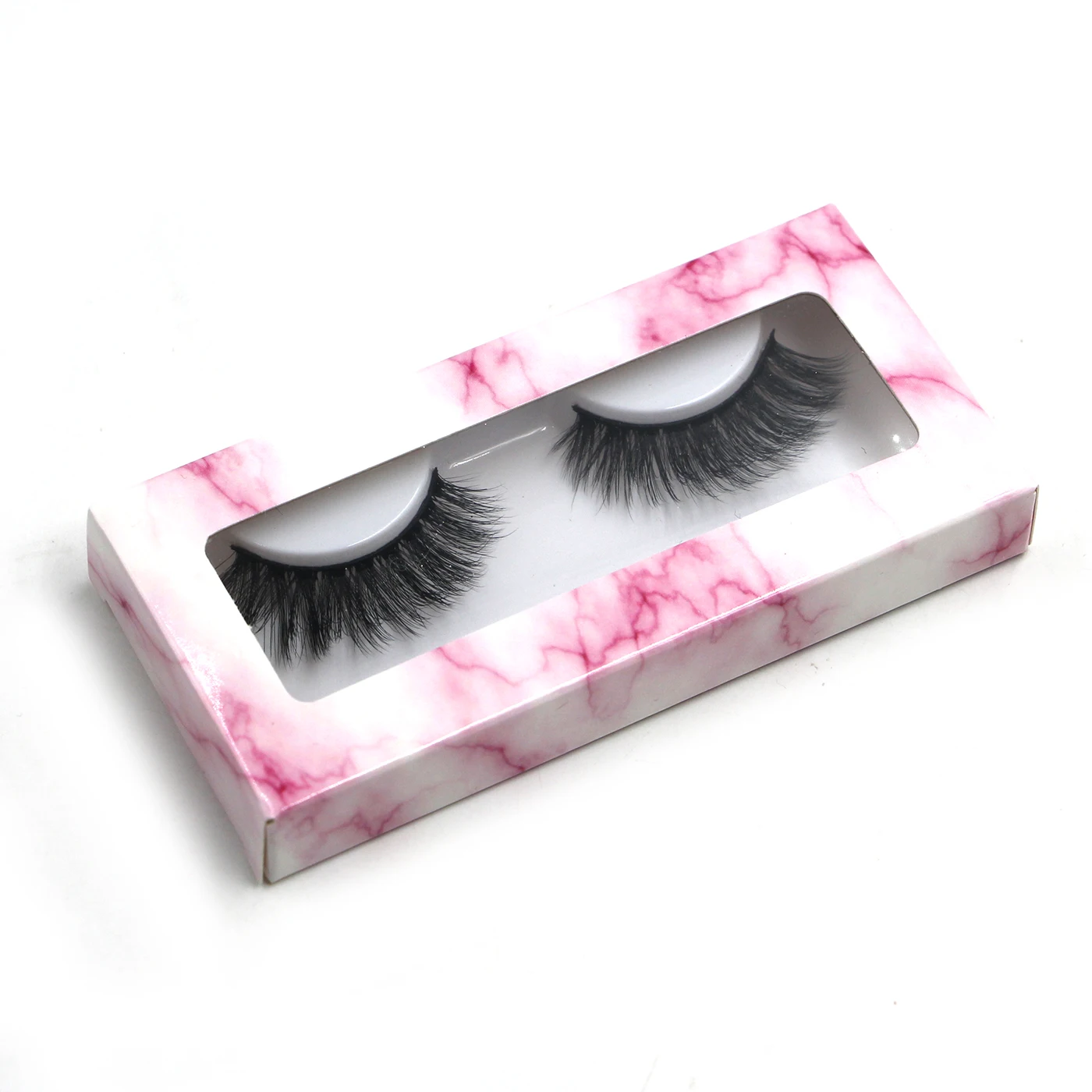 

RTS Fast Shipping Low Moq Marble Lash Package Cute Eyelash Packaging, Black