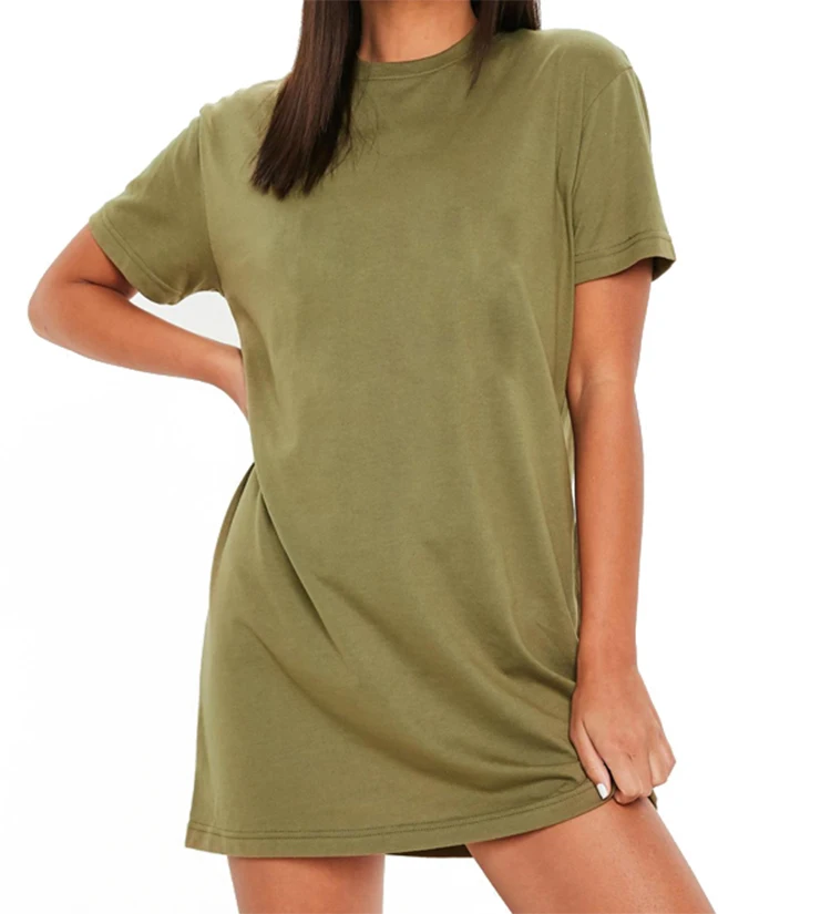 

Custom Ladies T Shirt Dress Wholesale Women Oversized T-Shirt Dress Female High Quality Tshirt Dress, Customized color