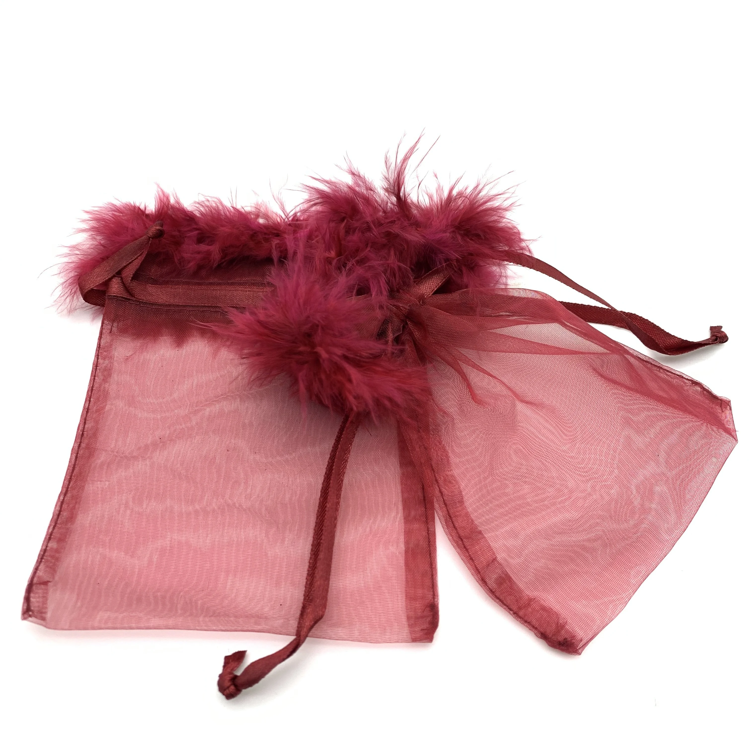 
Feather organza bags 