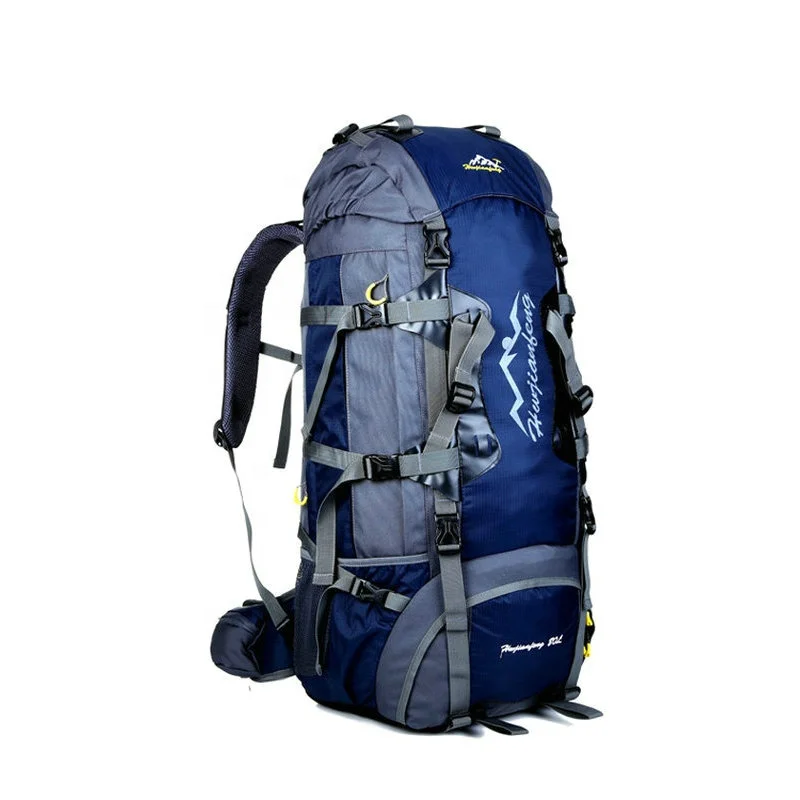 

New arrival 80L travelling waterproof polyester mountaineering bag hiking backpacks, Customized