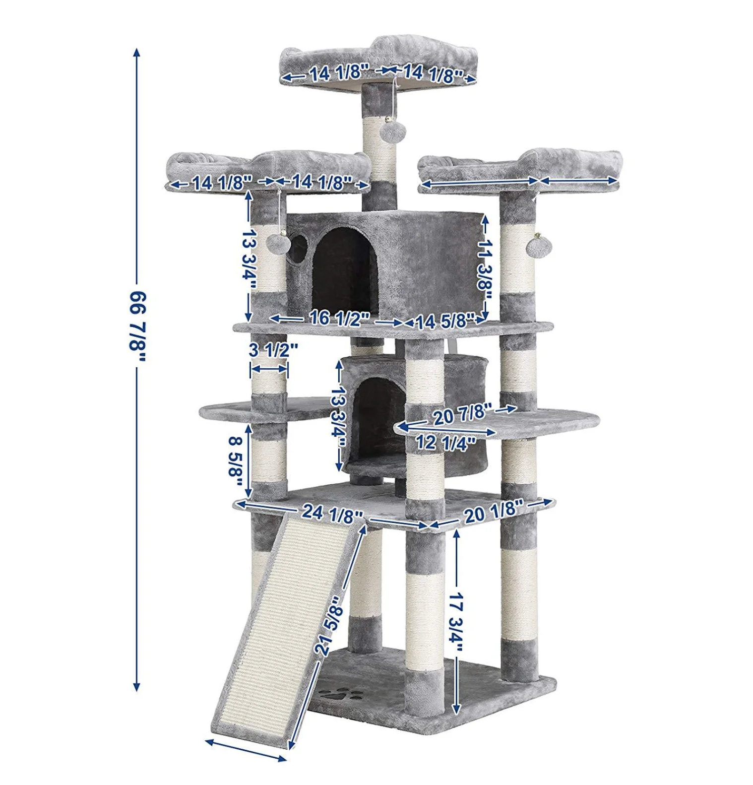 

Factory Directly Sale Luxury Cat Climbing Tree Condo Scratching Cat Tower Tree House Pet Cat Tree, Grey/beige