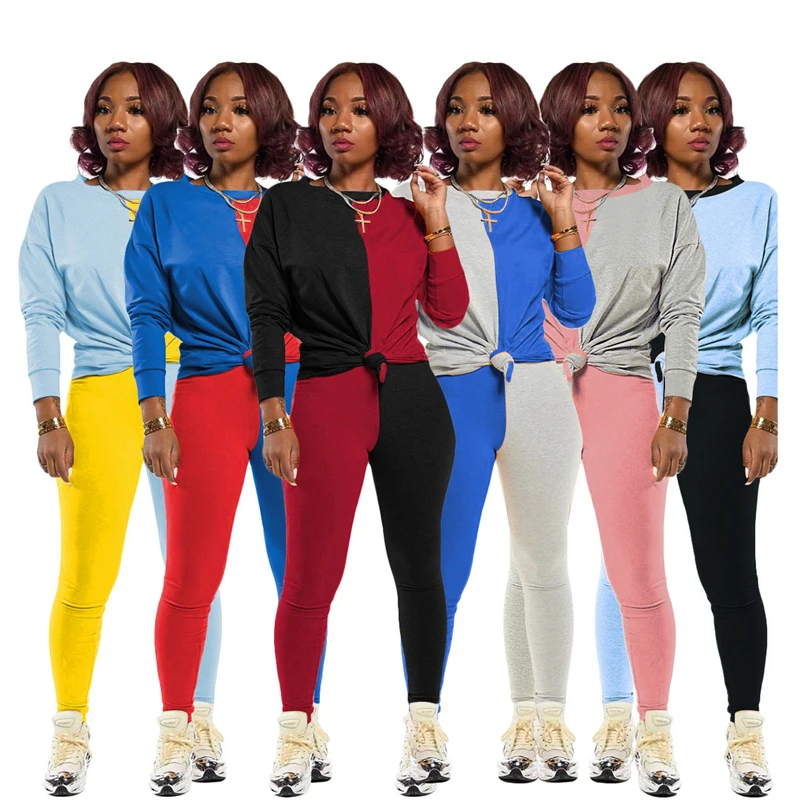 

Designer Women Two Piece Ladies Fall Sweatsuit s Set Winter Fall For Women 2020 Women Fall Sweatsuit s