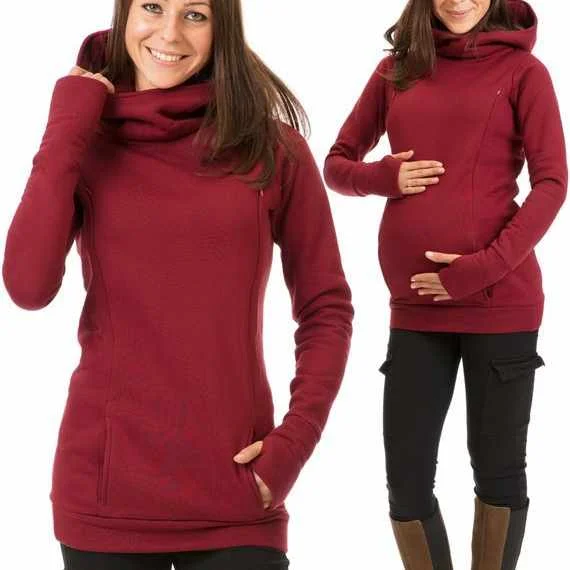 

women pregnant velvet thick winter breastfeeding maternity hoodie hoodies pockets hoodie maternity clothes