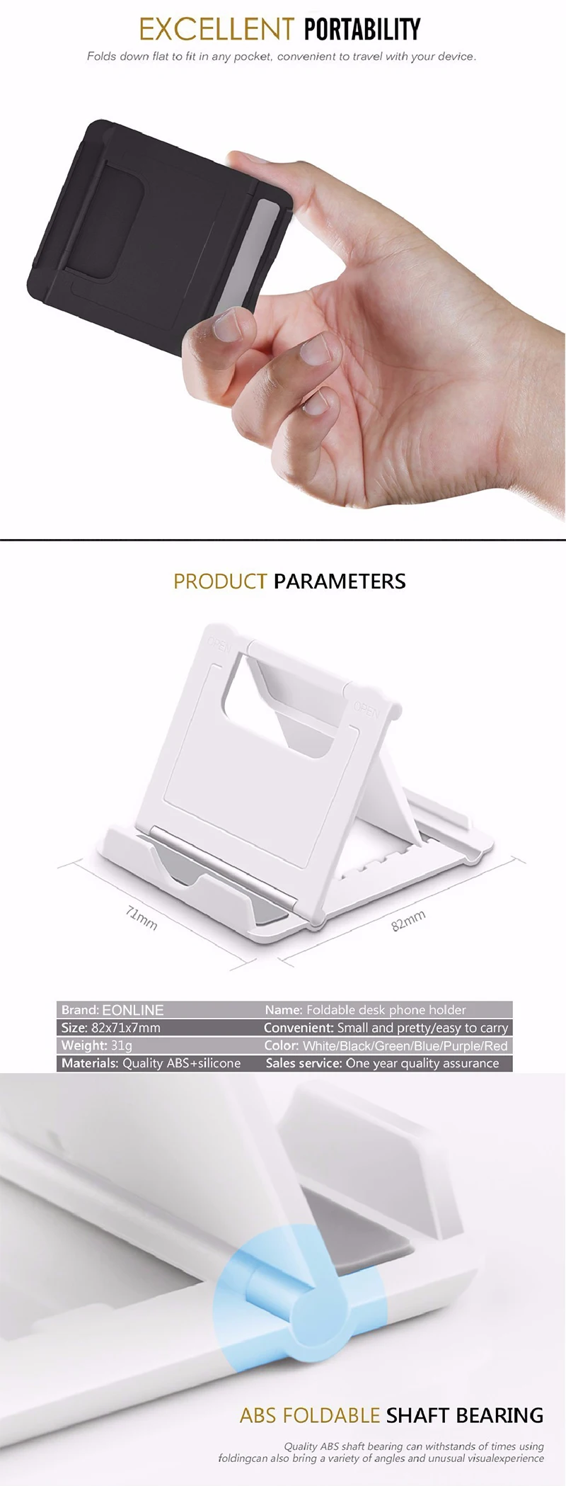 Desk Phone Holder for iPhone Universal Stands Foldable Phone Holder for Samsung Galaxy S8 Tablet Your Mobile Phone Holder