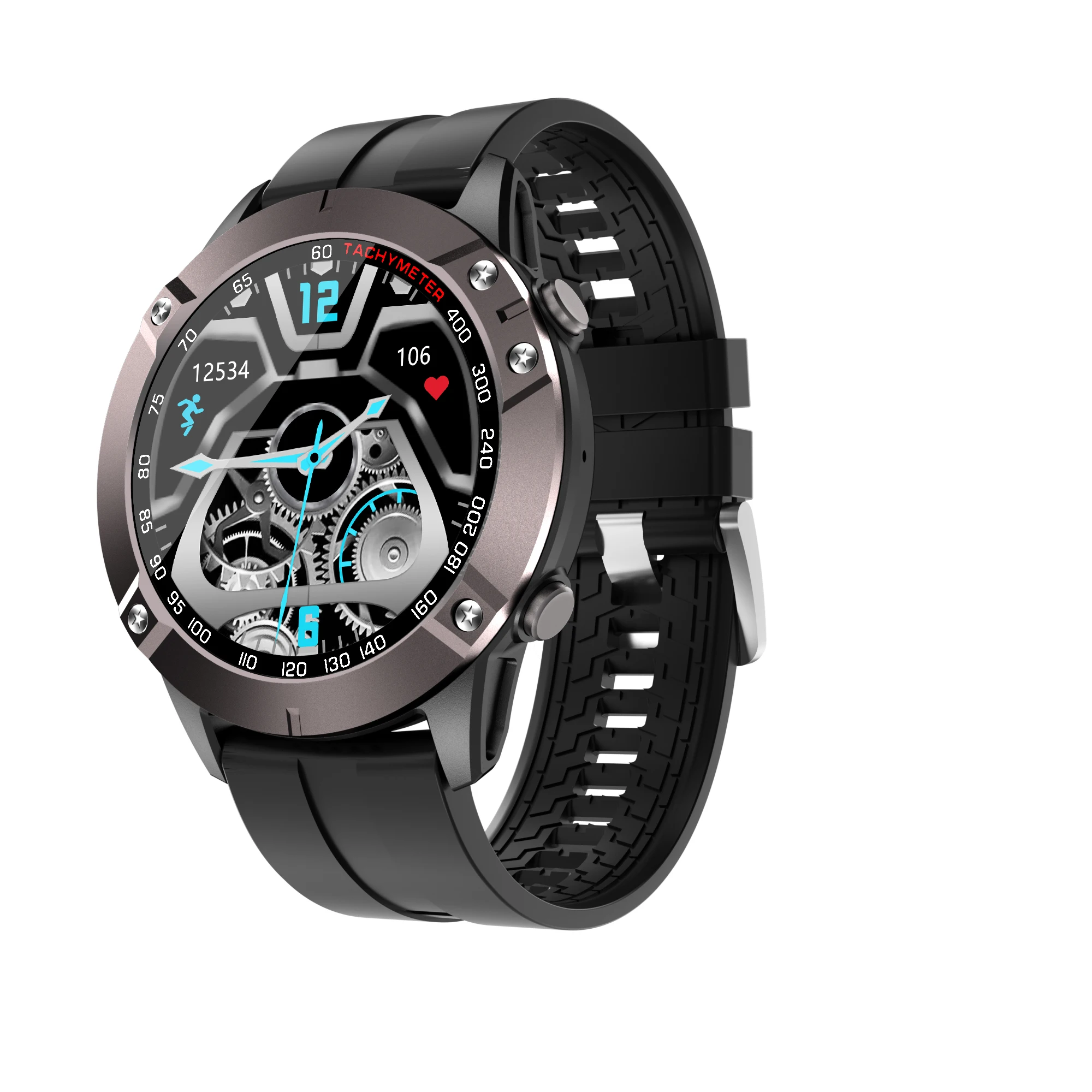 

2021 New Business Men Smart Watch DK60 IP67 Waterproof Heart Rate Monitor BT Call Message Push Full Round Screen Smart watch