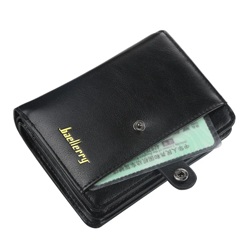 

leather men stitch wallet card slot, Customized