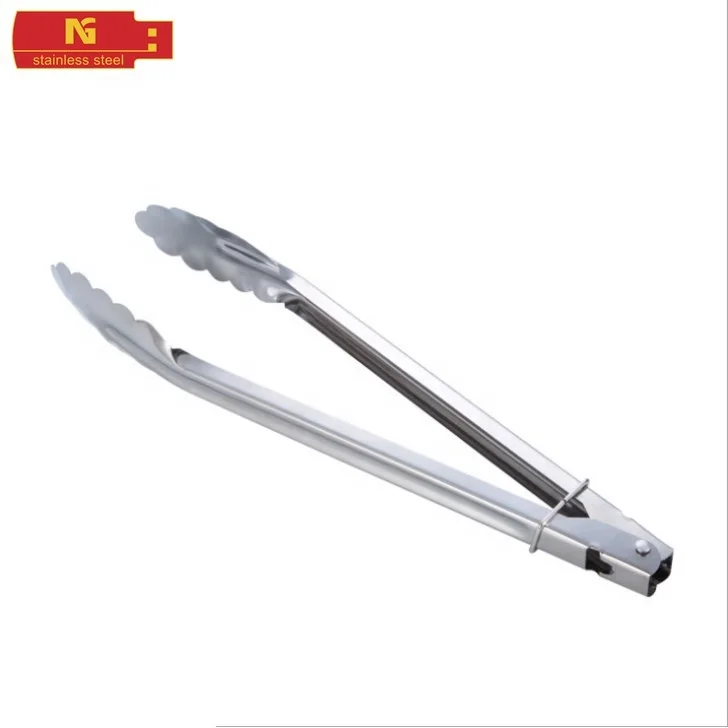 

Food grade stainless steel food tongs for kitchen easy use for BBQ with different sizes