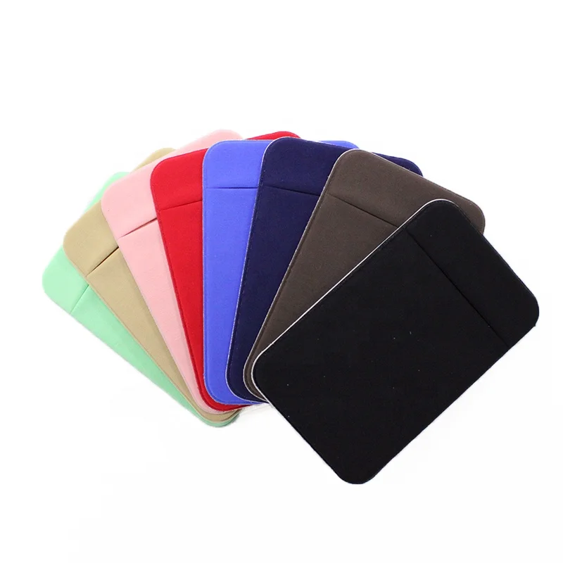 

Custom Lycra Card Holder Stick on Wallet for Phone with Pocket, Customized