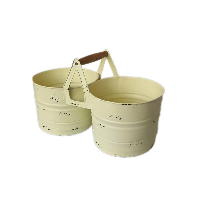 

Newborn Photography Props Iron Floral Bucket Twins Boys Girls Photo Shoot Studio Posing Flower Basket Photography Props Gift