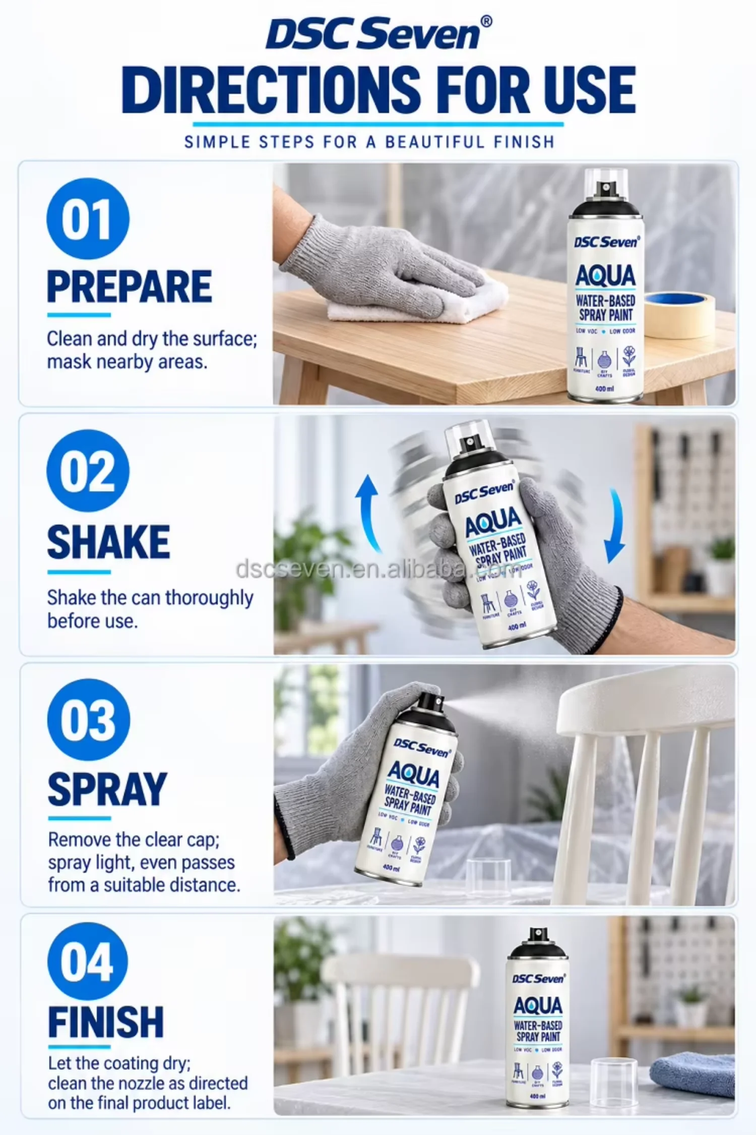 Premium Acrylic Water-Based Craft Spray Paint 400ml Indoor Low VOC Formula for Wood Terracotta Pots Glass Home Decor Upcycling Premium Acrylic Water-Based Craft Spray Paint 400ml Indoor Low VOC Formula for Wood Terracotta Pots Glass Home Decor Upcycling