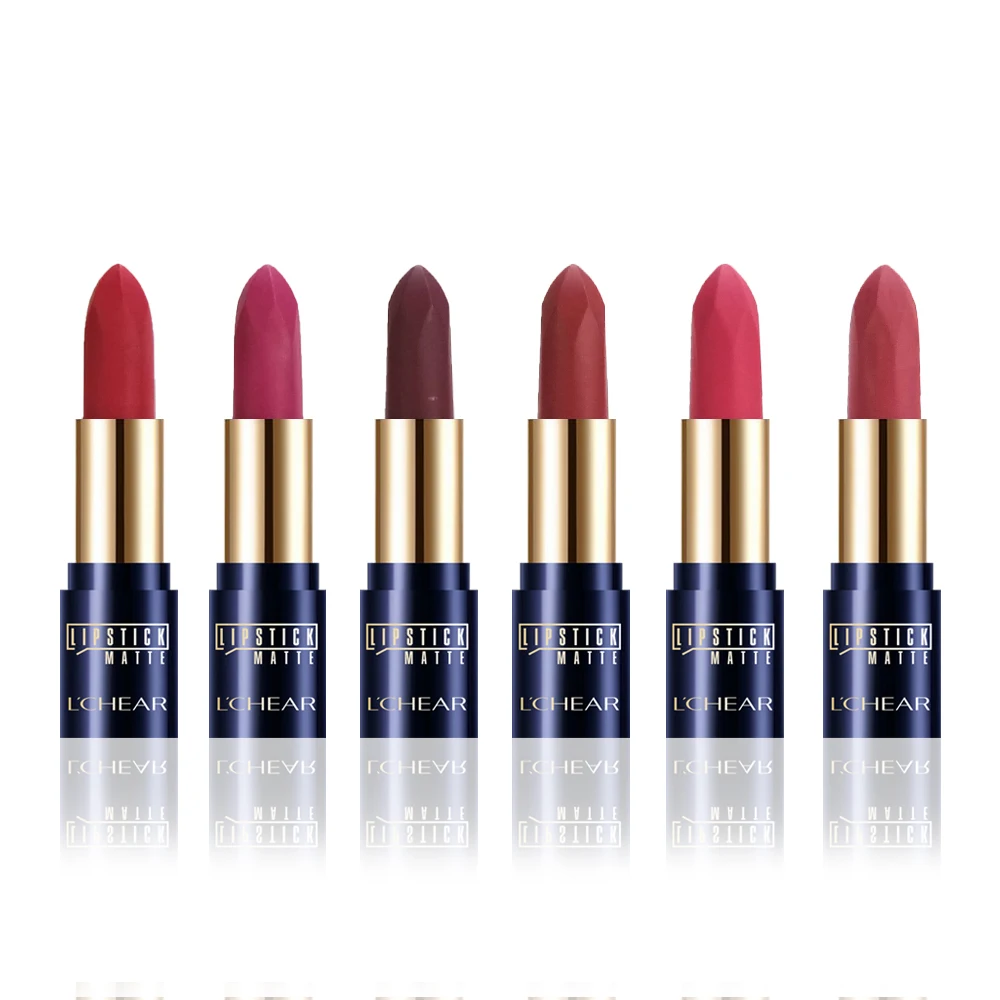 

LCHEAR DQ1152 Cosmetics Pure Color Waterproof Matte Lipstick 12 colors 24pcs/ pack in stock Lip Makeup Lipstick Set