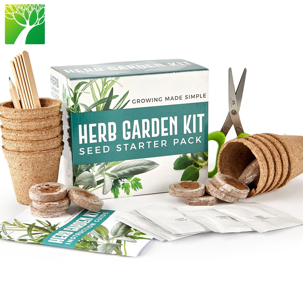 

Wholesale BSCI certified Factory direct sale DIY indoor Seed Starter Herb Garden Grow Plant Kit for gardener