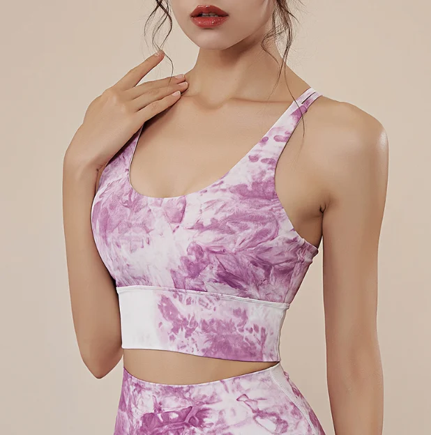 

Women's Sexy Bra Collect High Strength Sports Vest Tie-dye Bra