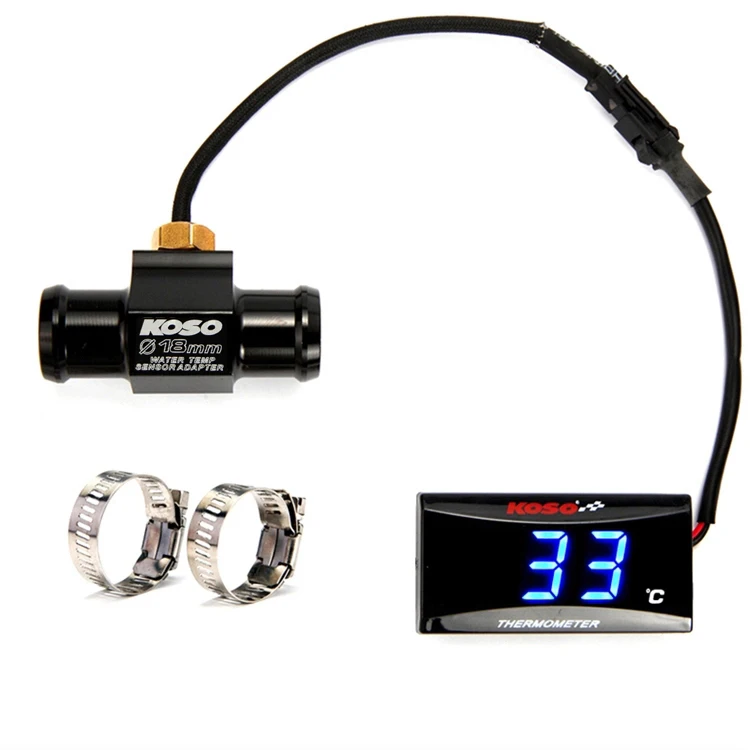 Aliexpress Hot Sale Supplier Motorcycle KOSO Thermometer Digital LED Meter Waterproof Water Temperature Gauge Tools