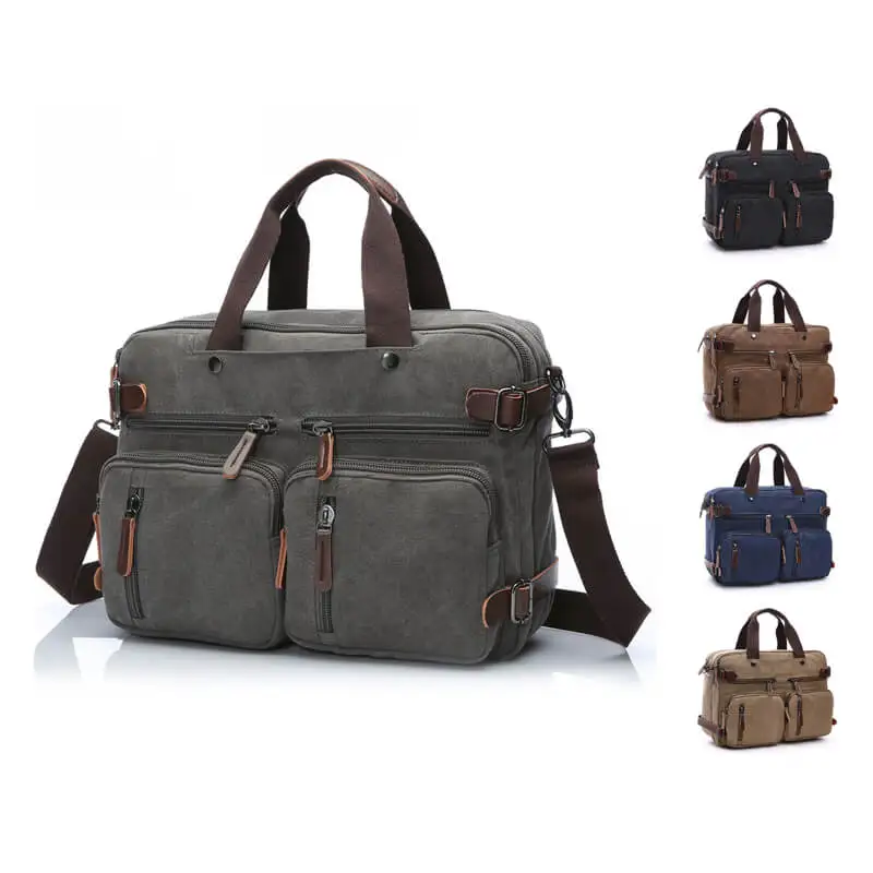 

YS-C003 Fashion Custom vintage messenger bags men shoulder travel tote canvas briefcase